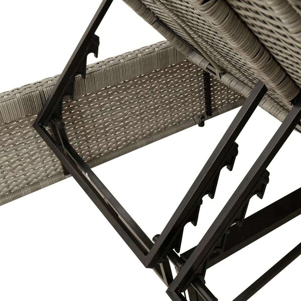 VidaXL Dupla Napozóágy - Polyrattan - 200cm