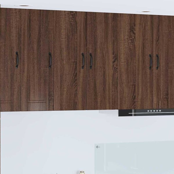 VidaXL Fali Szekrény PORTO 2 pcs Barna Tölgy 30 x 31 x 80 cm Faanyag
