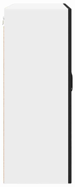 VidaXL Fali üveges szekrény PORTO Fekete 80 x 31 x 80 cm Faanyag