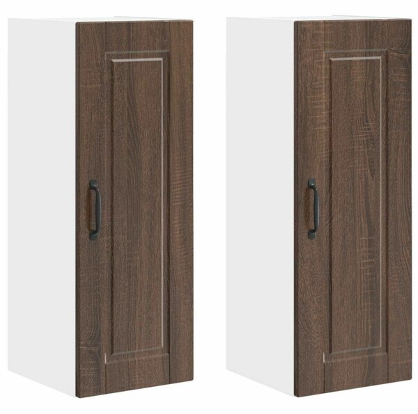 VidaXL Fali Szekrény PORTO 2 pcs Barna Tölgy 30 x 31 x 80 cm Faanyag