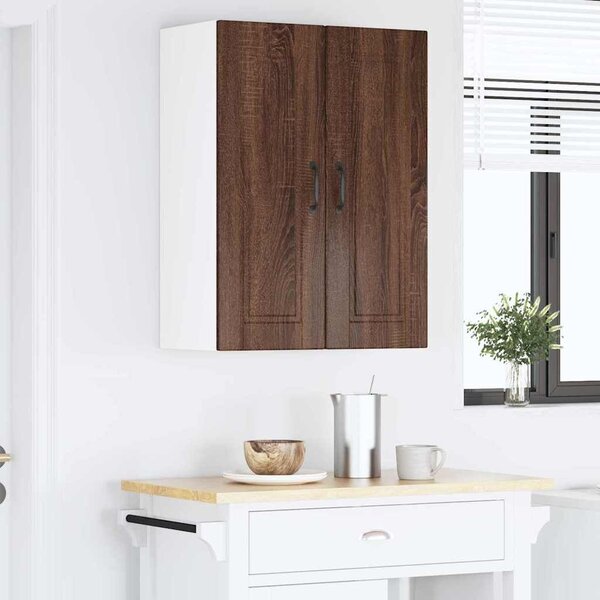 VidaXL Fali Szekrény PORTO 2 pcs Barna Tölgy 30 x 31 x 80 cm Faanyag
