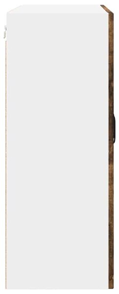 VidaXL Fali üveges szekrény PORTO Füstölt tölgy 80 x 31 x 80 cm