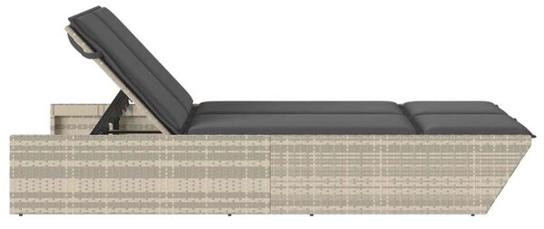 VidaXL Dupla Napozóágy - Polyrattan - 200cm