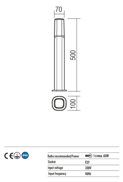 Kültéri állólámpa Crayon rozsda 10071