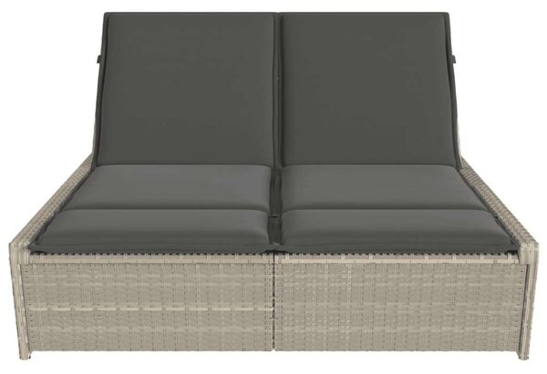 VidaXL Dupla Napozóágy - Polyrattan - 200cm