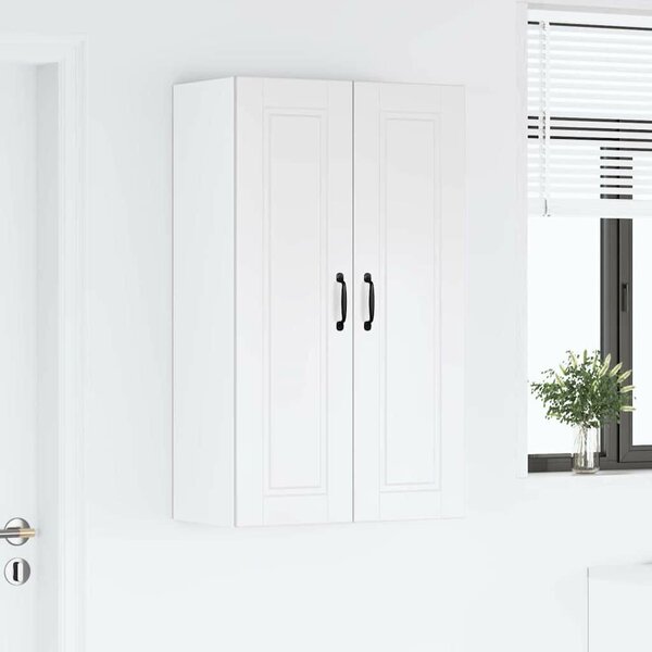 VidaXL Fali Szekrény PORTO Magas Fényű Fehér 60 x 31 x 100 cm Faanyag