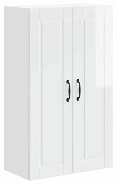 VidaXL Fali Szekrény PORTO Magas Fényű Fehér 60 x 31 x 100 cm Faanyag