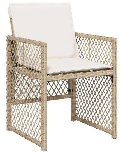 VidaXL Polyrattan Kerti Étkezőgarnitúra - 13 részes - Bézs