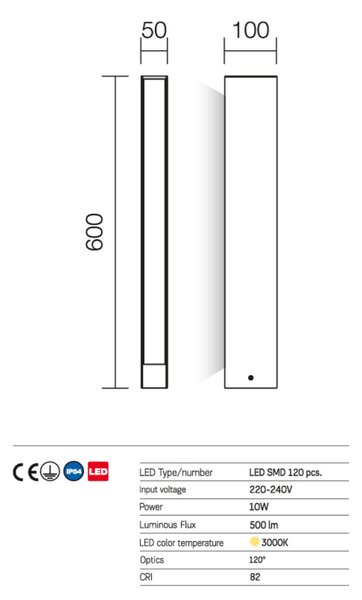 Twin kültéri LED állólámpa, antracit 10287