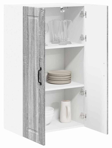 VidaXL Konyhaszekrény polcokkal Szürke Sonoma 60 x 31 x 100 cm Faanyag