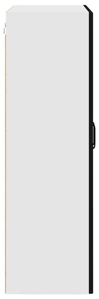 VidaXL Fali üveges szekrény PORTO Fekete 80 x 31 x 100 cm Faanyag