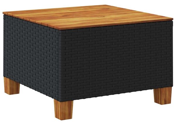 VidaXL - 7 Részes Kerti Ülőgarnitúra - Polyrattan - Fekete