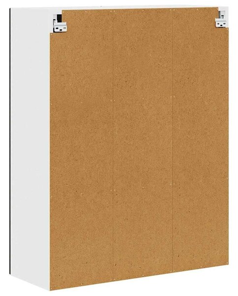 VidaXL Fali üveges szekrény PORTO Fekete 80 x 31 x 100 cm Faanyag