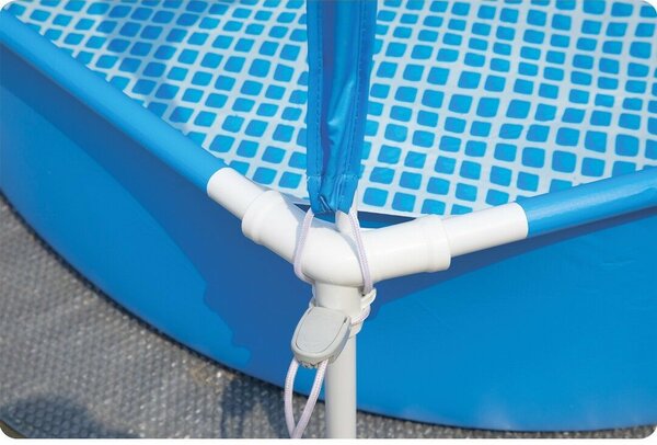 Intex Kerek medence fémkerettel és napellenzővel Canopy Metal Frame 28290NP, D183xH38 cm (szűrőszivattyút nem tartalmaz)
