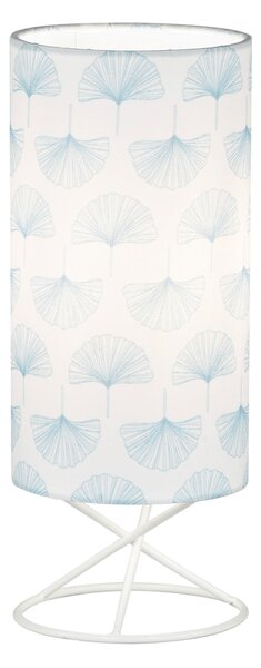 Asztali lámpa, fém/fehér textil lámpaernyő, AVAM