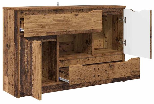 VidaXL Széf fiókkal Öreg fa 100 x 30 x 65,6 Faanyag