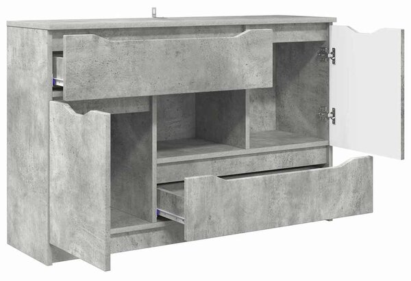 VidaXL Széf fiókkal Beton Szürke 100 x 30 x 65,6 Faanyag