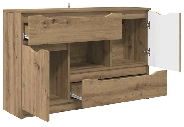 VidaXL Széf fiókkal Artisan tölgy 100 x 30 x 65,6 Faanyag