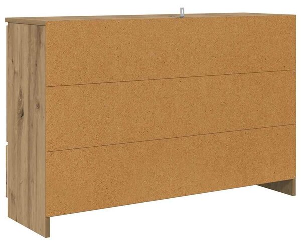 VidaXL Széf fiókkal Artisan tölgy 100 x 30 x 65,6 Faanyag
