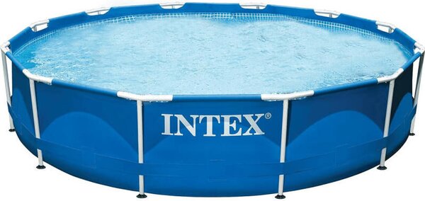 INTEX Metal Frame Fém szerkezetes medence, 3,66 x 0,76 m, Kör alakú, 6500 l űrtartalom, Kék