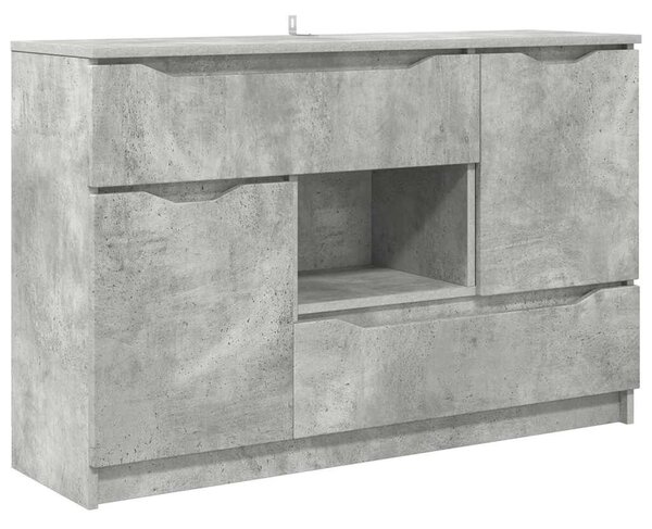 VidaXL Széf fiókkal Beton Szürke 100 x 30 x 65,6 Faanyag