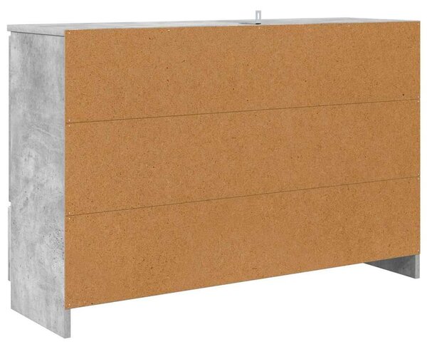 VidaXL Széf fiókkal Beton Szürke 100 x 30 x 65,6 Faanyag