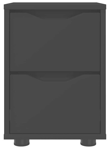VidaXL Éjjeliszekrények fiókkal 2 pcs Fekete 30,5 x 30 x 43 cm Faanyag