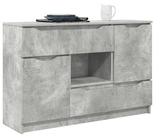 VidaXL Széf fiókkal Beton Szürke 100 x 30 x 65,6 Faanyag