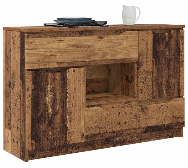 VidaXL Széf fiókkal Öreg fa 100 x 30 x 65,6 Faanyag