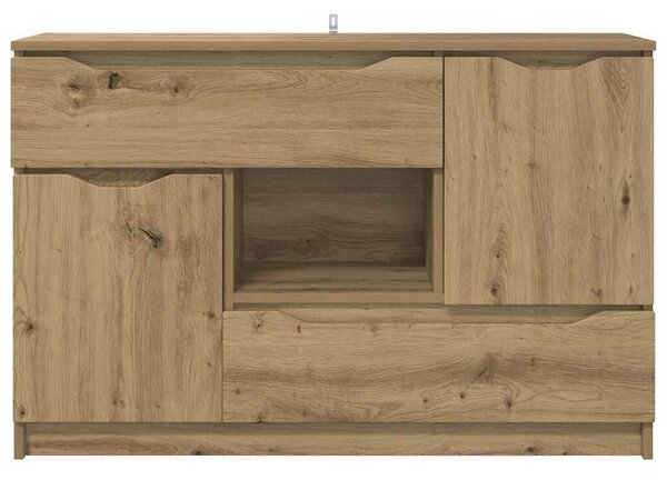 VidaXL Széf fiókkal Artisan tölgy 100 x 30 x 65,6 Faanyag