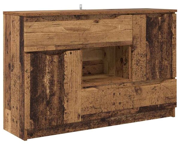 VidaXL Széf fiókkal Öreg fa 100 x 30 x 65,6 Faanyag