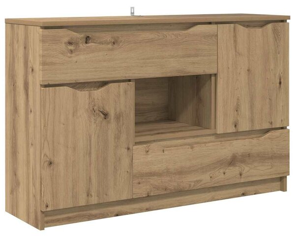 VidaXL Széf fiókkal Artisan tölgy 100 x 30 x 65,6 Faanyag