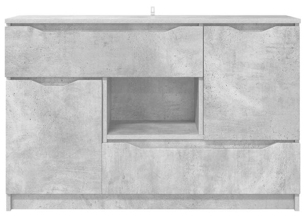 VidaXL Széf fiókkal Beton Szürke 100 x 30 x 65,6 Faanyag
