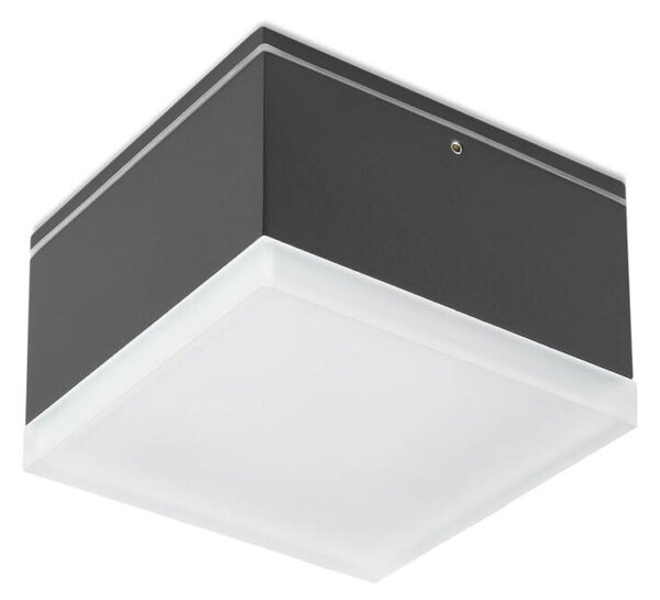 AKRON kültéri LED mennyezeti lámpa, szögletes, szürke