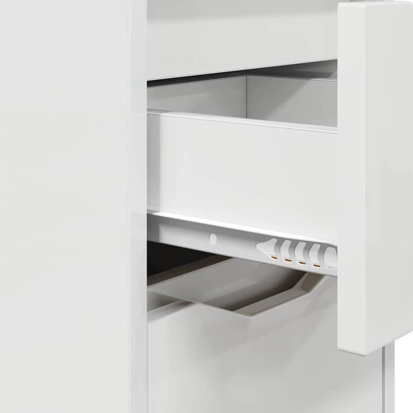 VidaXL Éjjeliszekrények 2 pcs Magas Fényű Fehér 30,5 x 30 x 43 cm
