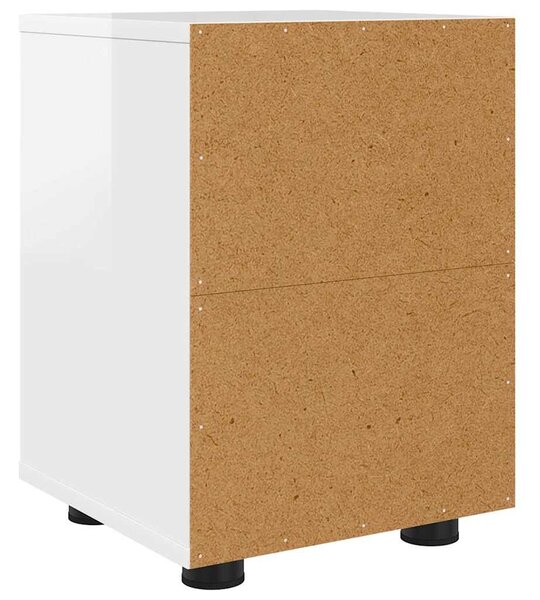 VidaXL Éjjeliszekrények 2 pcs Magas Fényű Fehér 30,5 x 30 x 43 cm