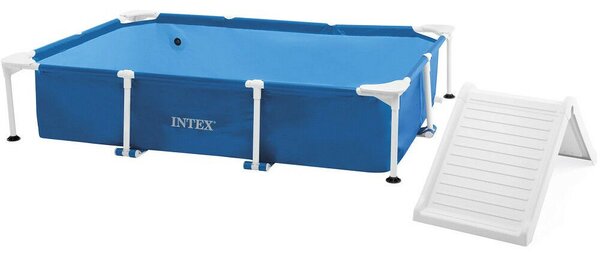 Intex Rectangular Frame Pet Pool Set kisállat medence szett, rámpával, 229 x 152 x 45.7 cm (48404)