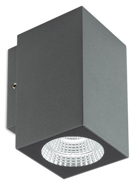QUAD kültéri LED fali lámpa sötét szürke/matt fekete