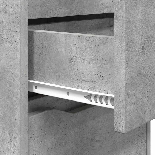 VidaXL Éjjeliszekrények 2 pcs Beton Szürke 40 x 30 x 467 cm Faanyag