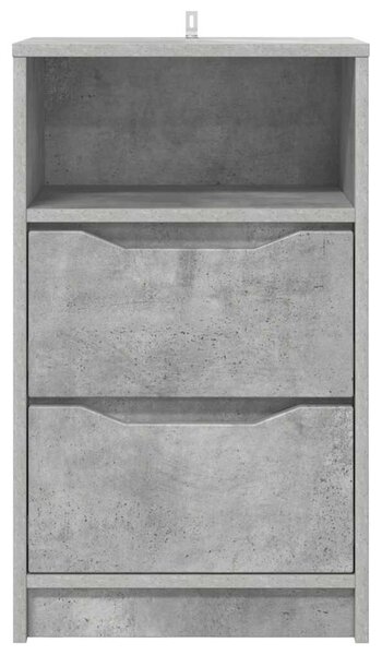 VidaXL Éjjeliszekrények 2 pcs Beton Szürke 40 x 30 x 467 cm Faanyag