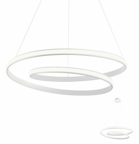 GUSANO Modern LED csillár matt fehér/opál, 20cm