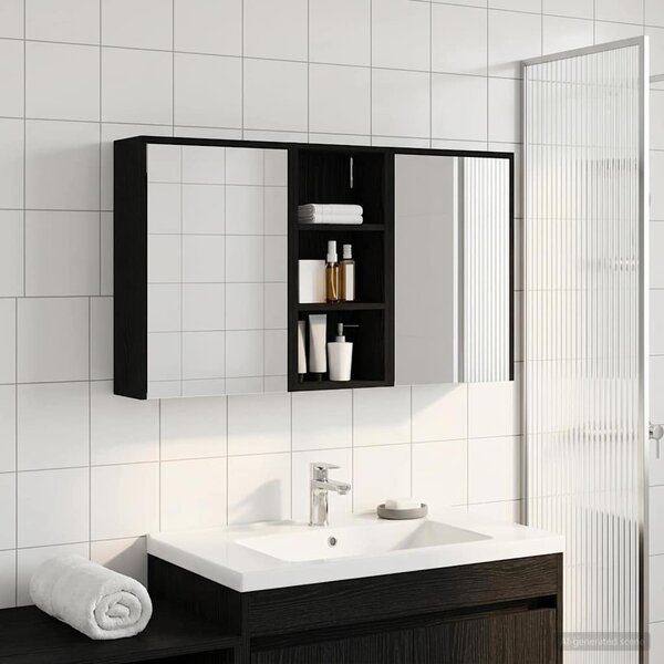 Fürdőszobai Szekrény Szett 3 pcs 116 x 16 x 62,5 cm Faanyag