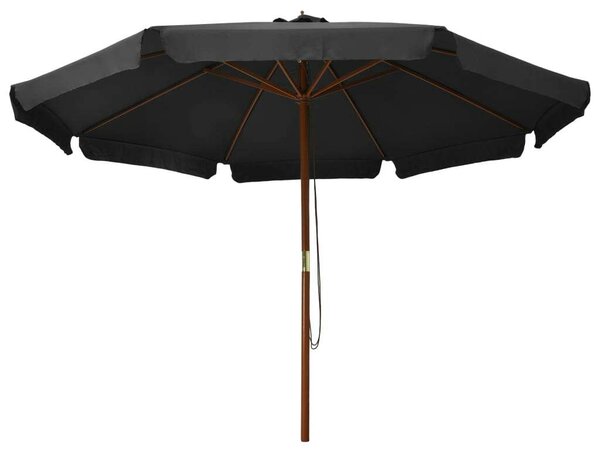 Kültéri Napernyő - Fa Nyél - 330 cm - Antracitszürke