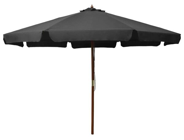 Kültéri Napernyő - Fa Nyél - 330 cm - Antracitszürke