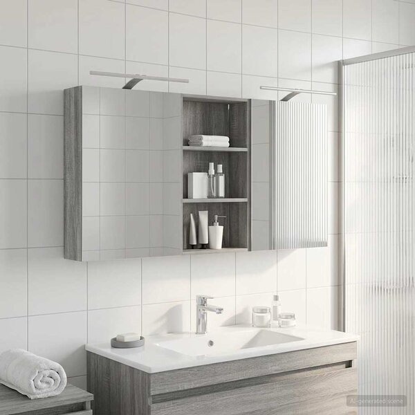 Fürdőszobai Szekrény Szett 3 pcs 140 x 14,5 x 70 cm Faanyag