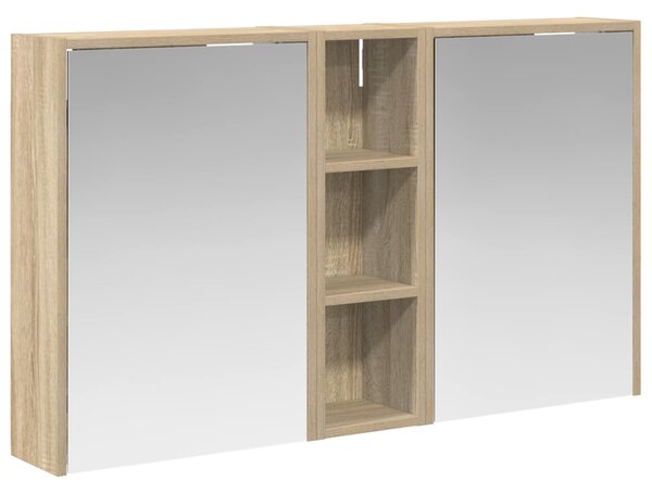 Fürdőszobai Szekrény Szett 3 pcs 106 x 16 x 62,5 cm Faanyag