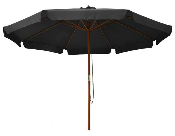 Kültéri Napernyő - Fa Nyél - 330 cm - Antracitszürke