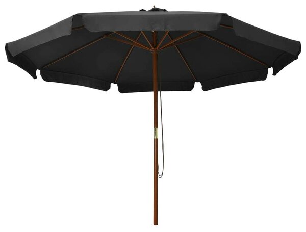 Kültéri Napernyő - Fa Nyél - 330 cm - Antracitszürke