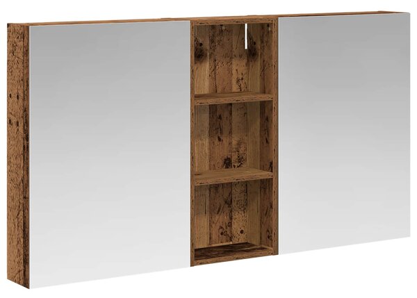 Fürdőszobai Szekrény Szett 3 pcs 130 x 14,5 x 70 cm Faanyag