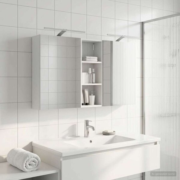 Fürdőszobai Szekrény Szett 3 pcs 130 x 14,5 x 70 cm Faanyag